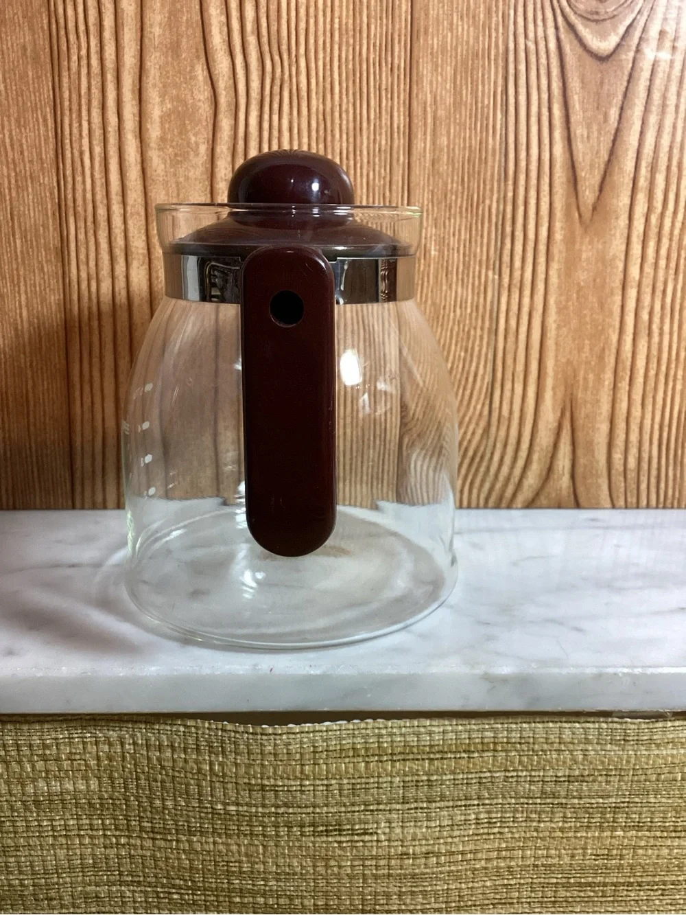 Melitta Glass Coffee/Tea Server with Dark Brown Handle and Lid
